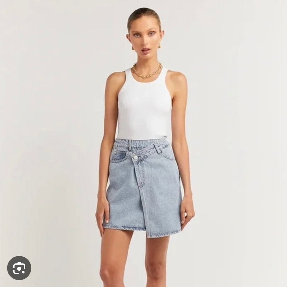DISSH Cameron Asymmetrical Denim Skirt